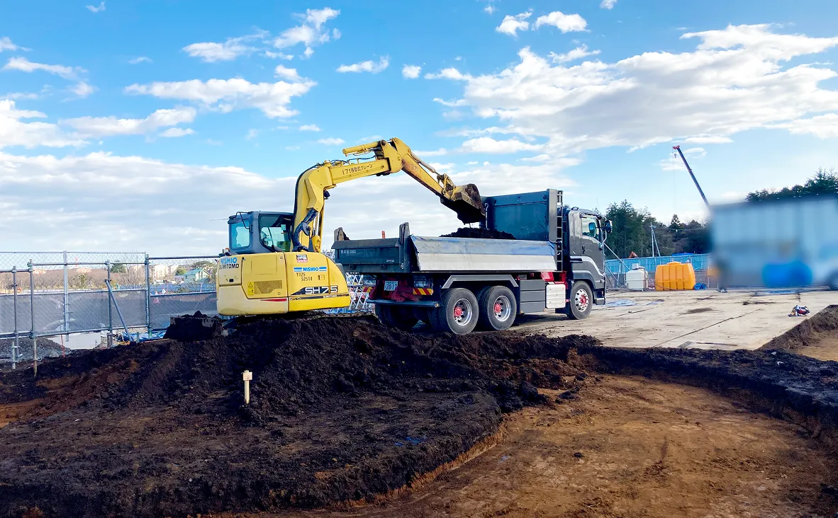 Photo of excavation work