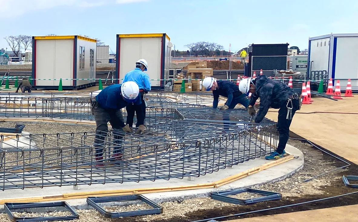 Photo of reinforcing bar assembly