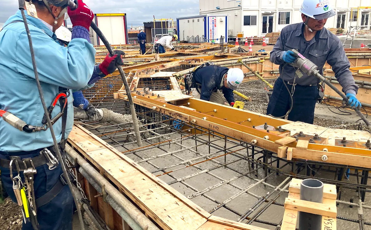 Photo of concrete placement